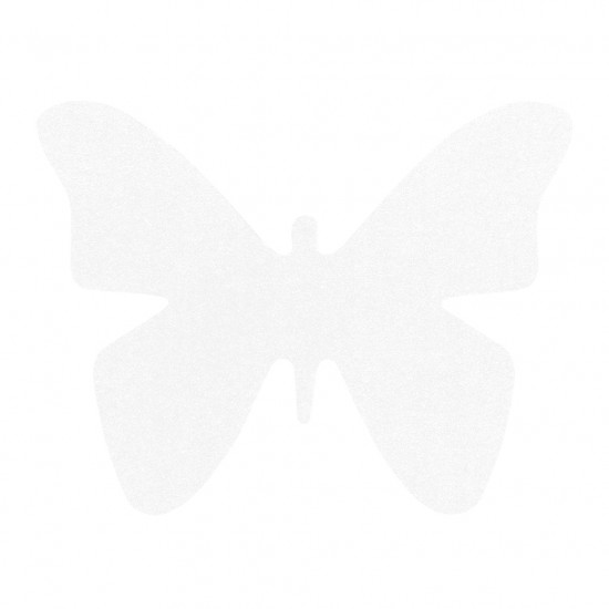 Πεταλούδα από περλέ χαρτόνι 9cmx7cm 24τεμ - λευκή