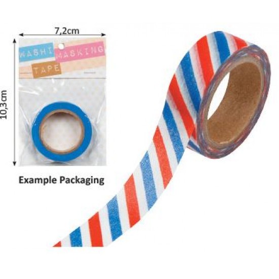 Washi tape 15mm x 8m Americana Stripe