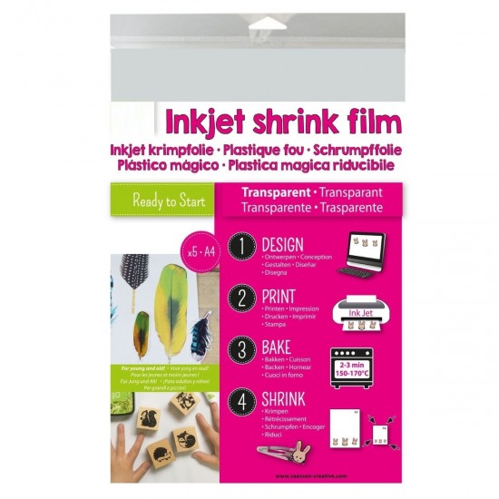 Shrink Plastic Διάφανο Εκτυπώσιμο (InkJet) A4 5 Φύλλα