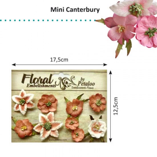Λουλούδια mini canterbury κόκκινα - 9τεμ 
