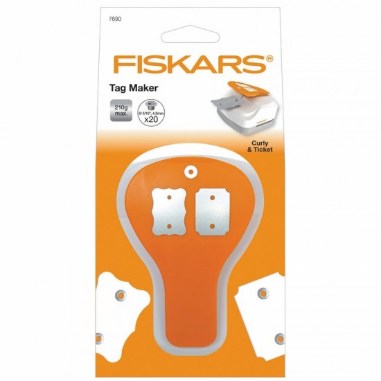 Fiskars • Tag maker 3 in 1 ticket and curly + 20eyelets silver