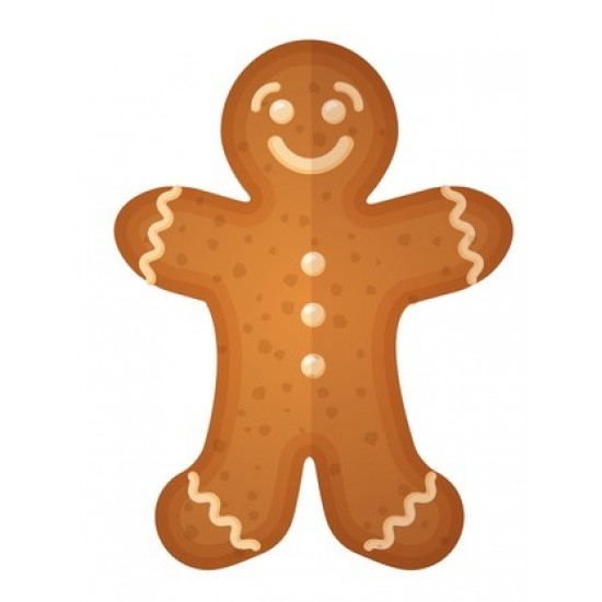 Gingerbread Man εκτύπωση σε ξύλο