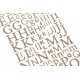 Αυτοκόλλητα γράμματα με glitter - Χρυσά - 300τεμ
