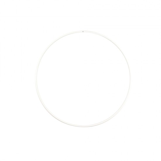 Μεταλλικό Στεφάνι Λευκό 25cm 3mm