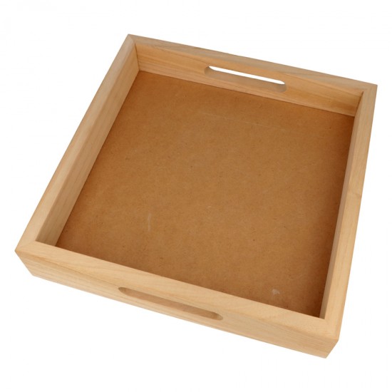 Ξύλινος δίσκος με puzzle 30x30x6cm