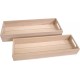 Σετ 2 ξύλινοι δίσκοι 40x15x6cm - 37x12x5cm