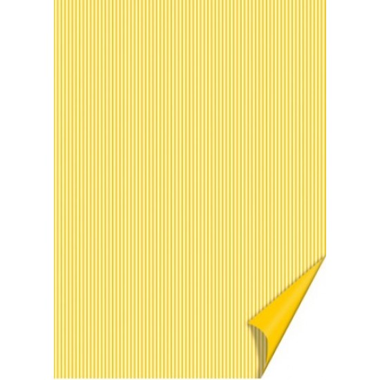 Xαρτόνι Α4, διπλής όψης 200γρ - Ριγέ Κίτρινο 