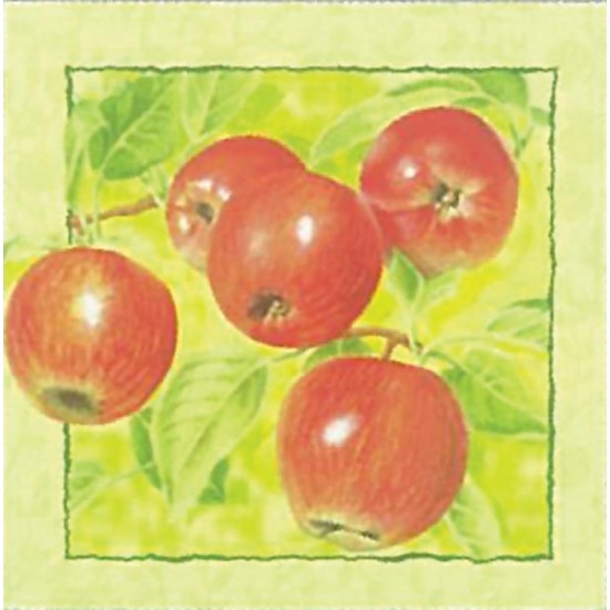 Χαρτοπετσέτα decoupage 33X33 μήλα