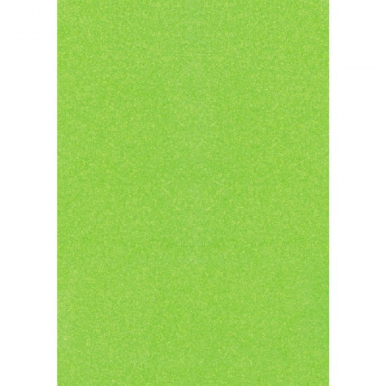 A4 Glitter Card green neon 200g
