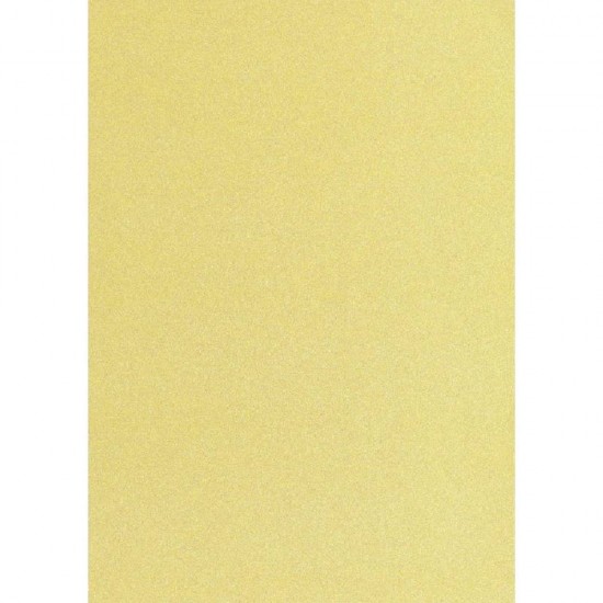 A4 Glitter Card yellow iridesc 200g