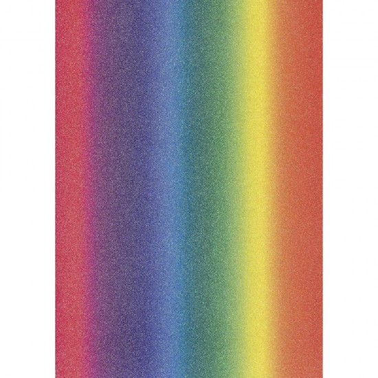A4 Glitter Card rainbow 200g