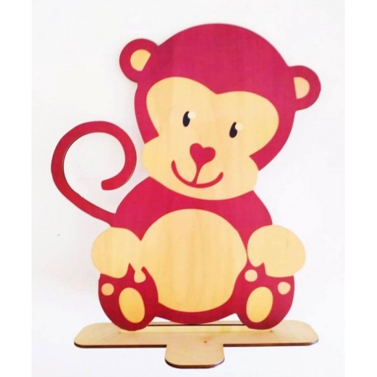Μαϊμού #1 εκτύπωση σε ξύλο