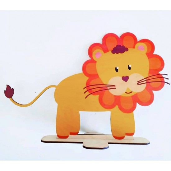 Λιοντάρι #1 εκτύπωση σε ξύλο