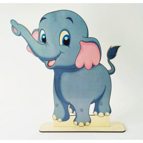 Ελέφαντας #5 εκτύπωση σε ξύλο