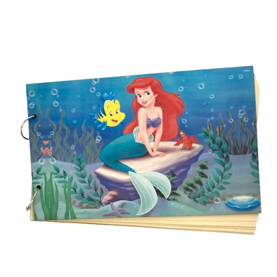 Βιβλίο Ευχών Ariel Με Έγχρωμη Εκτύπωση Σε Ξύλο 30cm 15φύλλα ( 30 Σελίδες) + Διακοσμητικό Όνομα + Κάνε Μια Ευχή