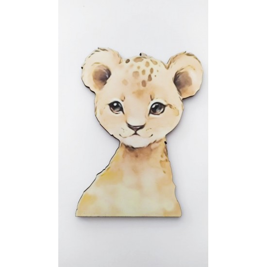 Λιοντάρι #5 εκτύπωση σε ξύλο