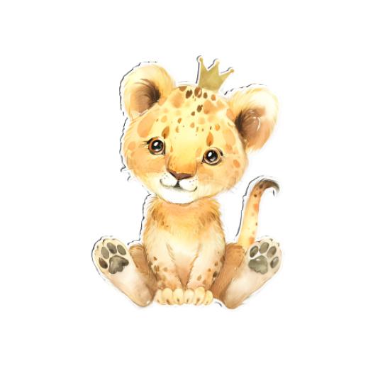 Baby Lion King εκτύπωση σε ξύλο