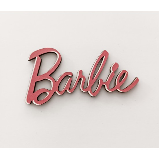 Ξύλινο διακοσμητικό με έγχρωμη εκτύπωση Barbie #5