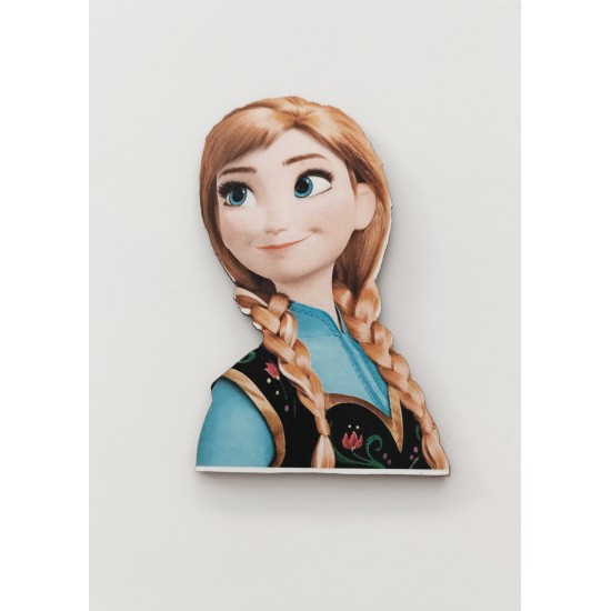 Ξύλινο διακοσμητικό με έγχρωμη εκτύπωση Frozen Anna #7 