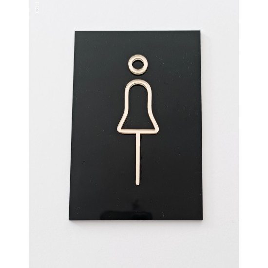 Ταμπέλα σήμανσης WC Plexiglass 15cn x 10cm 