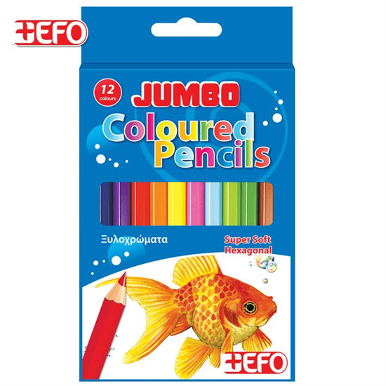 Ξυλομπογιές Jumbo ( Χοντρές ) 12 χρώματα