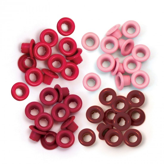 We R Memory Keepers standard eyelets 60τεμ Red