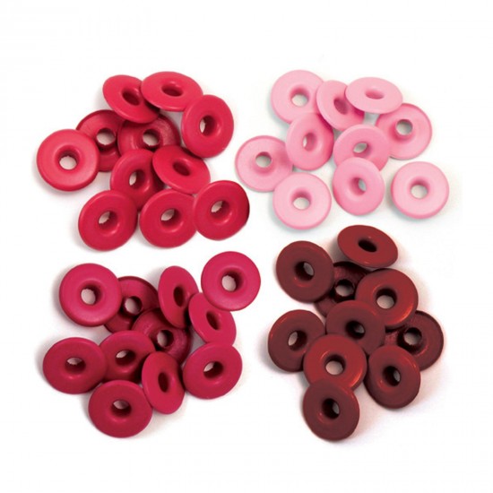 We R Memory Keepers Wide eyelets Red 40τεμ