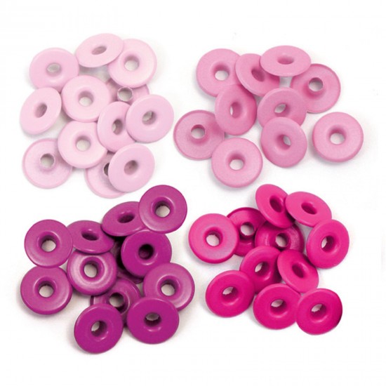 We R Memory Keepers Wide eyelets Pink 40τεμ