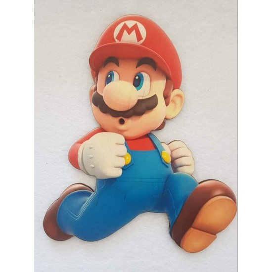 Super Mario εκτύπωση σε ξύλο