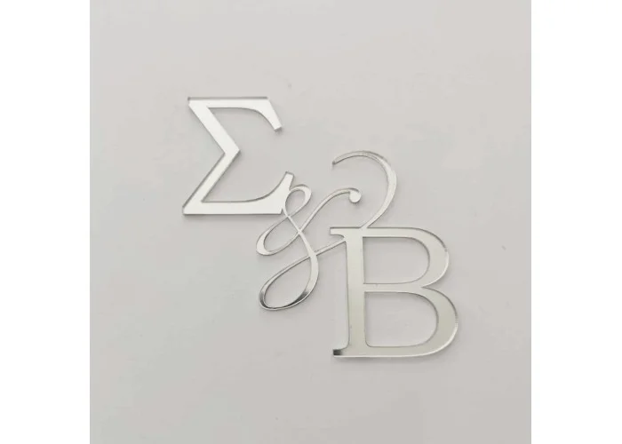 Διακοσμητικο Plexiglass με μονογράμματα