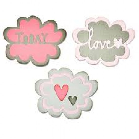 Sizzix Thinlits Die Set - Candy Clouds - 4τεμ