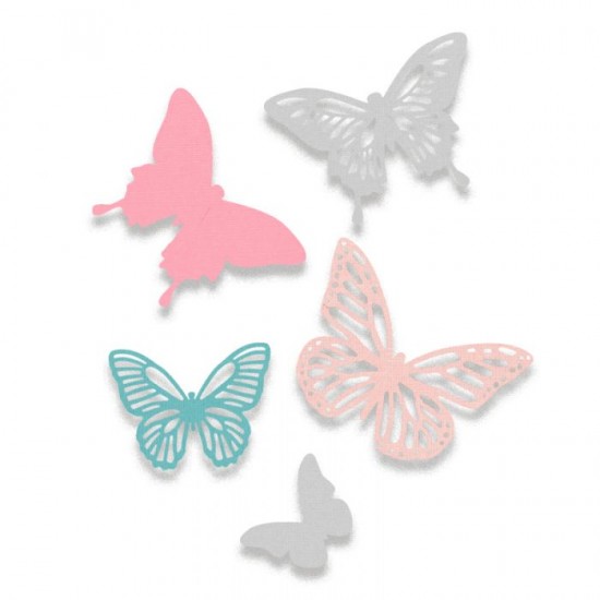 Sizzix Thinlits Die Set 5τεμ - Butterflies