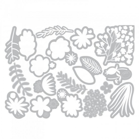 Thinlits Funky Floral 15 τεμ- Sizzix