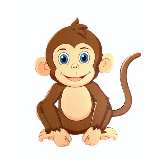 Μαϊμού #2 εκτύπωση σε ξύλο