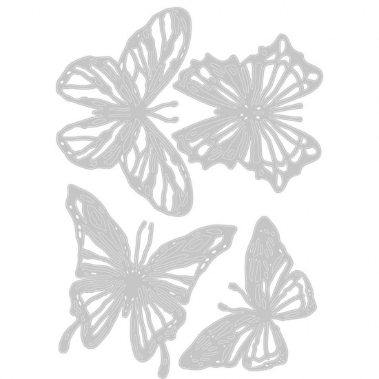 Sizzix Thinlits – Scribbly Butterflies 4τεμ