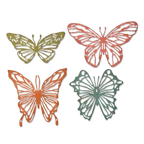 Sizzix Thinlits – Scribbly Butterflies 4τεμ