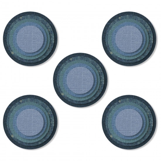 Sizzix Thinlits Die Set 25PK Stacked Tiles Circles by Tim Holtz