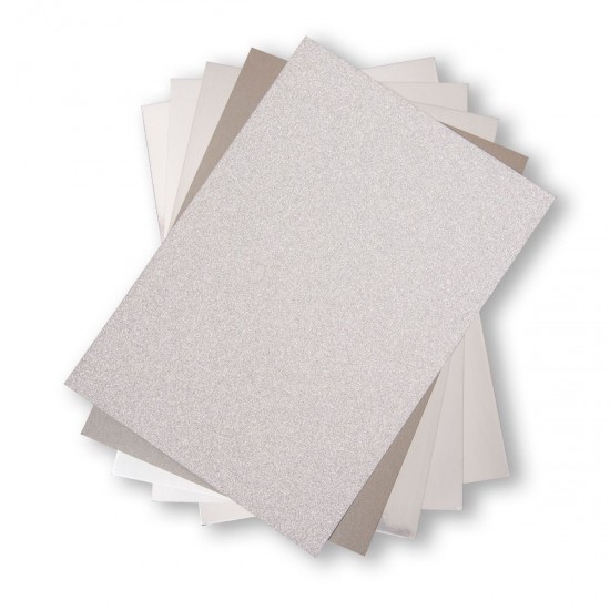 Sizzix Surfaces - The Opulent Cardstock Silver, 50 Φύλλα Α4