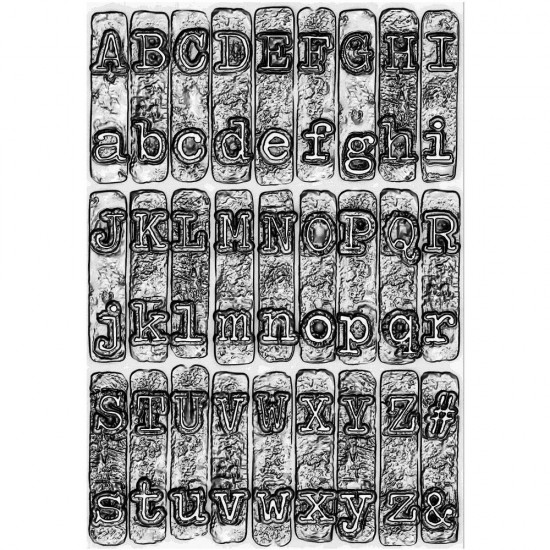 3-D Texture Fades Embossing Folder Typewriter by Tim Holtz