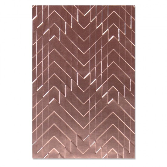 3-D Textured Impressions Embossing Folder Staggered Chevrons by Georgie Evans