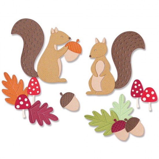 Sizzix Thinlits Die Set Harvest Squirrels