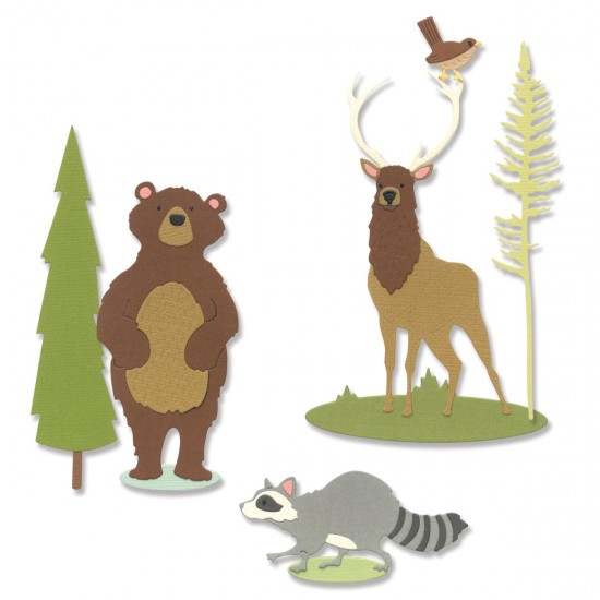Sizzix Thinlits Die Set Forest Animals #2
