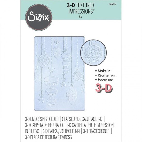 Sizzix 3D impressions embossing folder Sparkly Ornaments