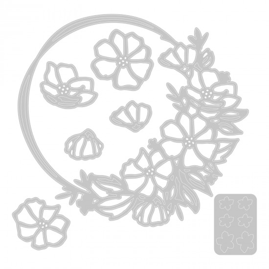 Sizzix • Thinlits Die Set Floral Round 7pcs