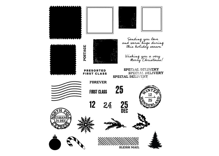 Sizzix • Clear Stamp Set with Framelits Special Delivery by 49 and Market 38τεμ Sizzix • Clear Stamp Set with Framelits Special Delivery by 49 and Market 38τεμ