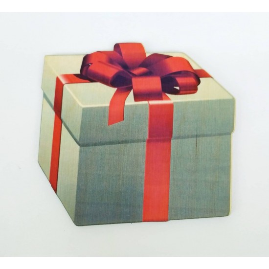 Ξύλινο Έγχρωμο διακοσμητικό στοιχείο Gift Box