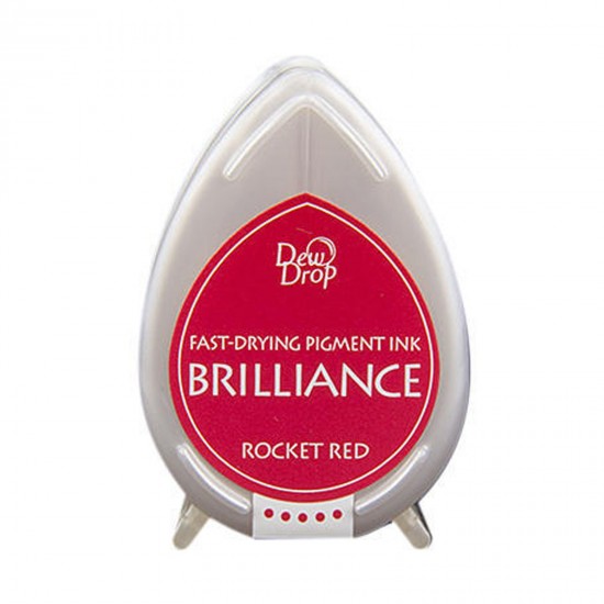 Μελάνι Για Σφραγιδες Tsukineko • Brilliance dew drop ink pad Rocket red