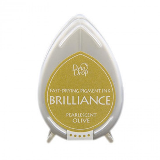Μελάνι Για Σφραγιδες Tsukineko • Brilliance dew drop ink pad pearl Olive