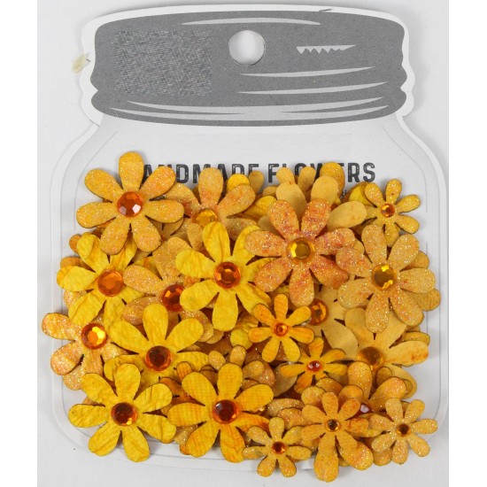 Χειροποίητα λουλούδια Sparkle Florettes Honey Apricot 60τεμ