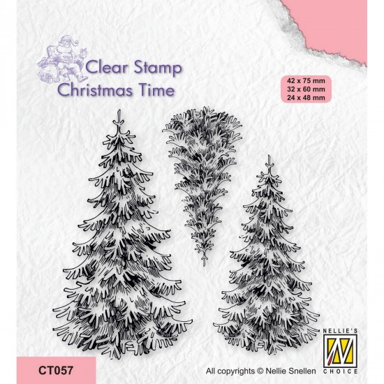 Nellie's Choice • Christmas Time Clear Stempels 3 Snowy Fir